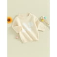 thumbnail image 3 of Bslissey Kids Baby Girls Knit Sweater 6M 12M 24M 3T 4T Long Sleeve Flower Pattern Pullovers Toddler Casual Jumpers Tops Infant Warm Knitwear Cute Daily Clothes, 3 of 9
