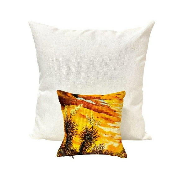MINI Arizona Sunset Aloe and Cacti | Cover and Insert | Tourist | Cactus 8 x 8 | Tiny House Decor | Lumbar Pillow