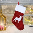 thumbnail image 4 of Christmas Stockings 18 Inches - Burlap with Large Plush Cuff for Fireplace Mantle Hanging, Family Holiday Xmas Party Decorations Set, 4 of 5