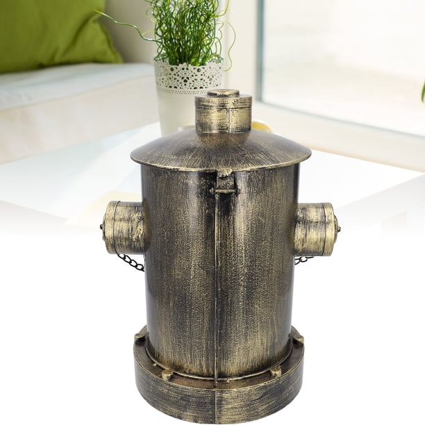 Bote De Basura Creativo, Exquisita Artesanía, Bote De Basura Portátil De Bronce Para Boca De Incendios, Estilo Vintage Con Cubo Interior Para El Hogar, Bar, Restaurante