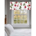 thumbnail image 3 of Elegant Roses Curtain Valances for Windows, Pastoral Floral Green Branch Stems Kitchen Valance Window Treatment, Light Filtering Block Curtains for Bathroom/Bedroom/Living Room 42'' x 18'', 3 of 9