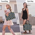 thumbnail image 6 of Large Capacity Tote Bag,DarkBlue Cartoon Dinosaurs Yellow Triangles Pattern Handbag Fashion Luxury Tote Bag,15.7"x13"x 5.1" Inches,Laptop Compatible, 6 of 6