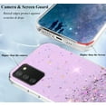 thumbnail image 6 of for Samsung Galaxy A03s Phone Case Clear Glitter Sparkle Pink Samsung Galaxy A03s Case Silicone Transparent Shockproof Soft Cover Thin (Purple), 6 of 14