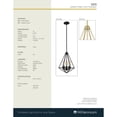 thumbnail image 5 of Millennium Lighting  Dawes 3 Light Pendant Fixture Modern Gold, 5 of 5