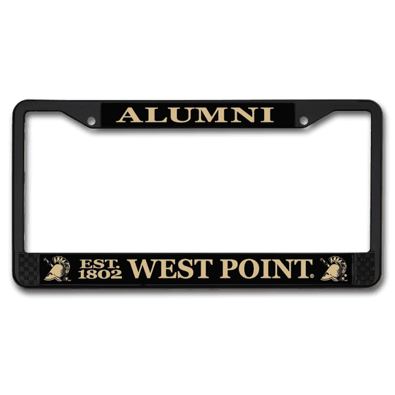 West Point Alumni Black Metal License Plate Frame (Exclusive Design) (Officially Licensed Product)