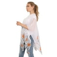 thumbnail image 2 of SWSMCLT Women's Beach Shawl Top Off The Shoulder Thin Lightweight Travel Scarf Chiffon Summer Swing Orange One Size, 2 of 5