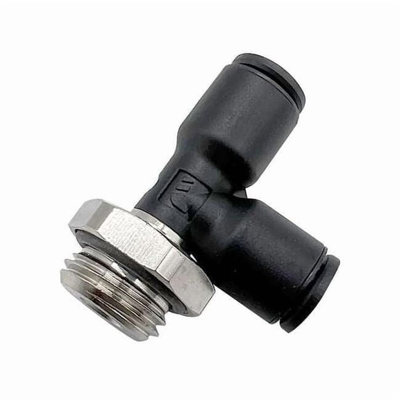 Legris Metric Push-to-Connect Fitting, Polymer, Black 3193 14 17