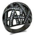 thumbnail image 1 of Anneau en Acier Inoxydable Noir pour Femmes avec AAA Grade CZ en Transparent - Taille 6, 1 of 1