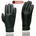 thumbnail image 4 of Milwaukee Leather MG7760 Women's Black Leather Gel Palm Lightweight Motorcycle Hand Gloves W/ Stylish ‘Wrist Detailing’ Medium, 4 of 8