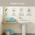 thumbnail image 5 of Modern Threads Oxford 6-Piece Cotton Towel Set, Aqua, 5 of 7
