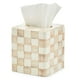 thumbnail image 1 of Funda para caja de pañuelos MACKENZIE-CHILDS Boutique, cuadrada, marrón y blanco, 1 of 6