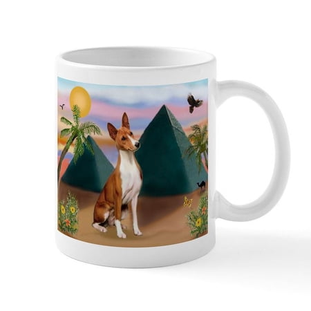 CafePress - Basenji At Pyramids Mug - 11 oz Ceramic Mug - Novelty Coffee Tea Cup
