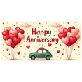 thumbnail image 3 of Happy Anniversary Backdrop Party Props Balloon Decorations Celebration Banner Photography Background Wedding Supplies, 3 of 4