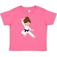 thumbnail image 3 of Inktastic Karate Girl, Cute Girl, Black Belt, Brown Hair Girls Baby T-Shirt, 3 of 5