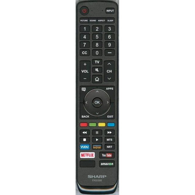 Sharp en3i39s original oem smart tv remote control for lcdled4k ultra hd tvs lc50q7030u lc