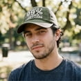 thumbnail image 6 of There's A 99% Chance I Don't Care Embroidered Baseball Cap, Adjustable Distressed Cotton Dad Hat for Men and Women, Funny Statement Cap for Outdoor, Casual Wear, and Gift - Army Green, 6 of 7