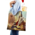 thumbnail image 4 of League of Super-Pets Bolso de tela con estampado de lienzo para mujer, bolsa de compras reutilizable y estética, con cremallera interior, regalo para mujer,38*45cm., 4 of 6