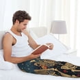 thumbnail image 5 of Bixox Men's Romantic Skeletons Under Moon Patterned Pajama Pants with Pockets Lounge Clothes for Home, 5 of 5