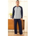 thumbnail image 2 of Iceglad Men's Pajamas Set Long Sleeve Sleepwear with Pockets Comfortable Lightweight Pjs Sets for Men, 2 of 9