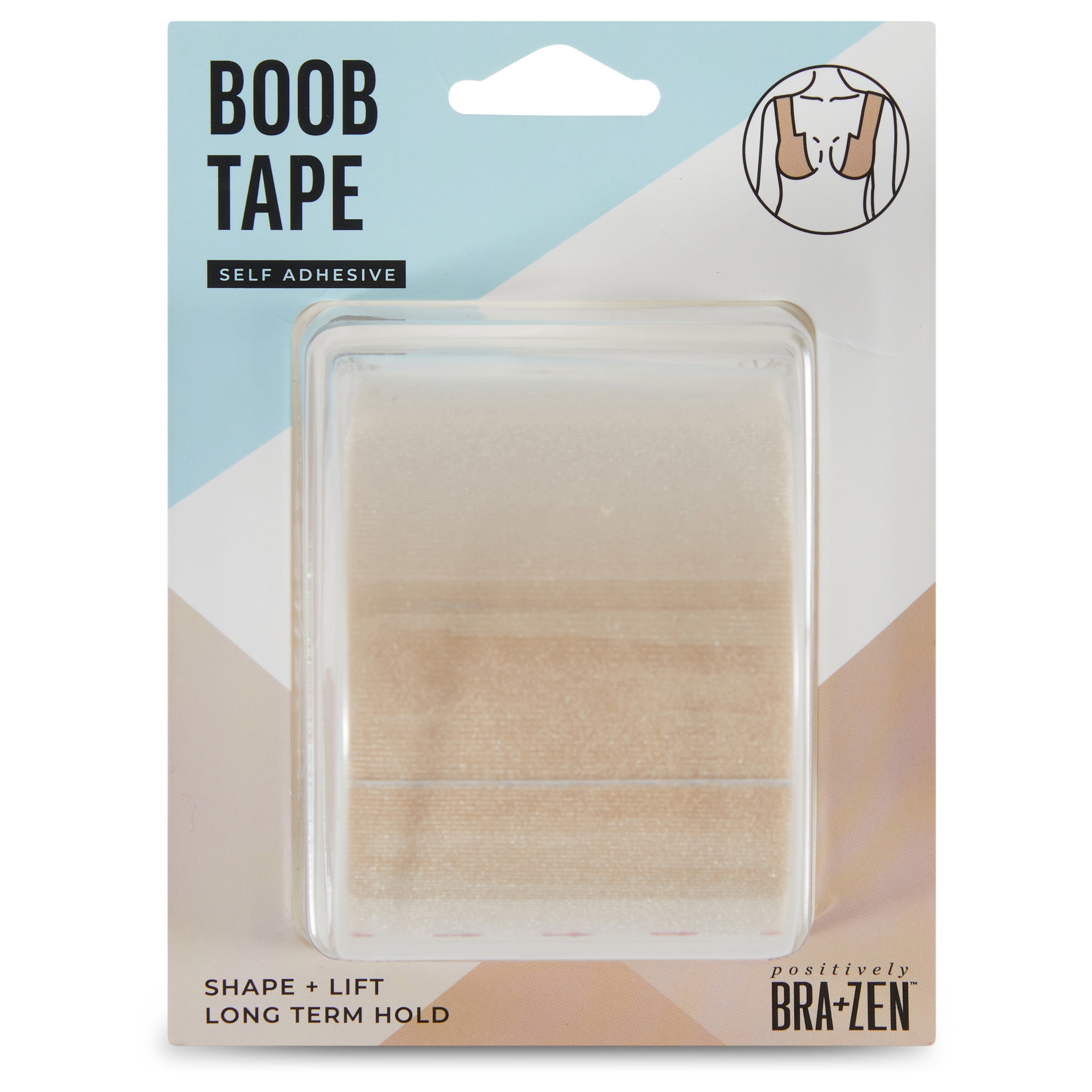 Positively BRA+ZEN 2" Wide Self Adhesive Stretch Fabric Body Tape for Breast of All Cup Sizes