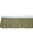 thumbnail image 1 of The Great American Store- Wrap Around Bed Skirt - 700 TC Cotton 3 Sides Fabric 1PC Bed skirt (Expanded Queen - 9 Inch Drop, Solid Taupe) - Fade & Stain Free Elastic Dust Ruffle Adjustable Bed Skirt, 1 of 4