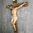 thumbnail image 5 of Elegant Catholic Crucifix Wall Inspirational Figure Sculpture for Devout Home Décor Chapel Altar Sacred Statue, 5 of 8