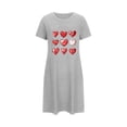 thumbnail image 5 of Jamicy Womens Loungewear Dresses Valentine's Day Fashion Women's Nightgown Cute Print Sleep Shirts Soft Nightshirt Lightweight Pajamas Dress, 5 of 5