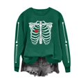 thumbnail image 5 of Womens Halloween Oversized Sweatshirt Plus Size Casual Crew Neck Pullover Tops Skeleton Graphic Loose Fit Long Sleeve Shirts, 5 of 6