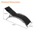 thumbnail image 2 of Patio Chaise Lounge Set of 2, Aluminum Outdoor Lounge Chairs Adjustable Backrest - All-Weather Poolside, Beach, 2 of 8