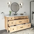 thumbnail image 4 of ARIEL Monroe 73 Inch Double Rectangle Sink Bathroom Vanity With Pure White Quartz Countertop 1.5 Inch Edge In Midnight Blue, 4 of 8