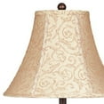 thumbnail image 4 of Bell Shape Fabric Shade Table Lamp with Ribbed Base, Set of 2, Beige and Black, 4 of 5