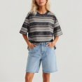thumbnail image 2 of Trendfront Womens Summer Crew Neck Short Sleeve Tops Oversized Loose Fit Stripe Tees Graphic Pattern Printed Casual T-Shirts, 2 of 6