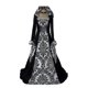 thumbnail image 2 of Vestido de encaje de manga larga para mujer, medieval, vintage, literatura, cena, Halloween, 2 of 3