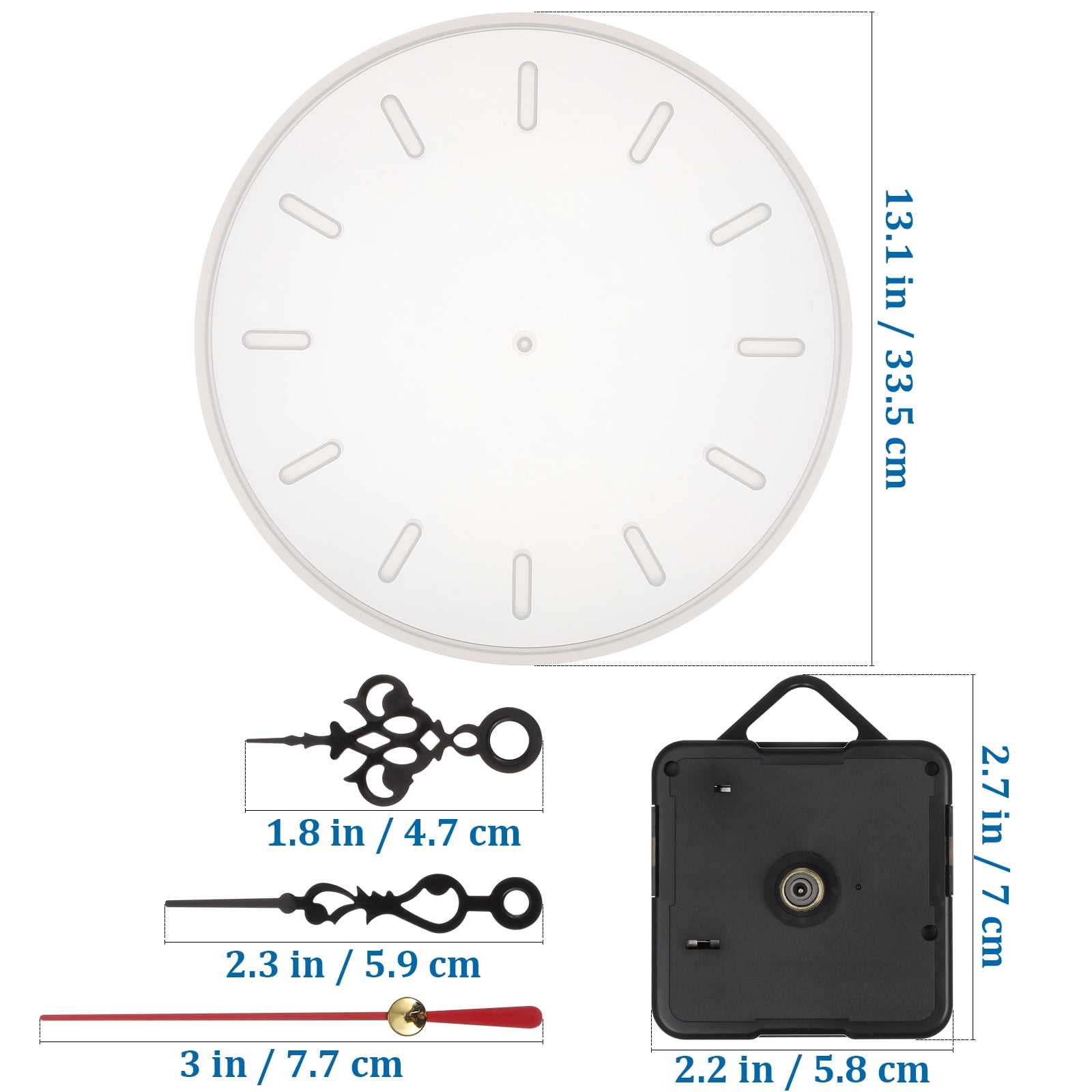 Zcyifa 1 Set Clock Resin Silicone Mold for DIY Wall Clock Decoration