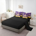 thumbnail image 4 of Erosebridal American Football Bed in a Bag Twin size, Soccer Sports Bed Set, Purple Orange, Minnesota, Microfiber 7pcs, 4 of 5