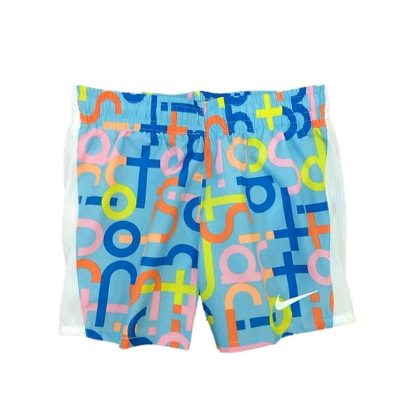 Nike Dry Girls Blue Graffiti Dri-fit Running Track Athletic Shorts Small