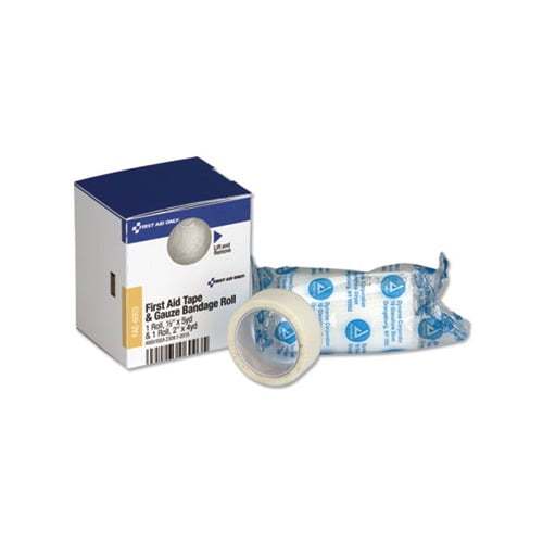 SmartCompliance First Aid Tape/Gauze Roll Combo 1/2"x5 yd. Tape, 2"x4 yd. Gauze