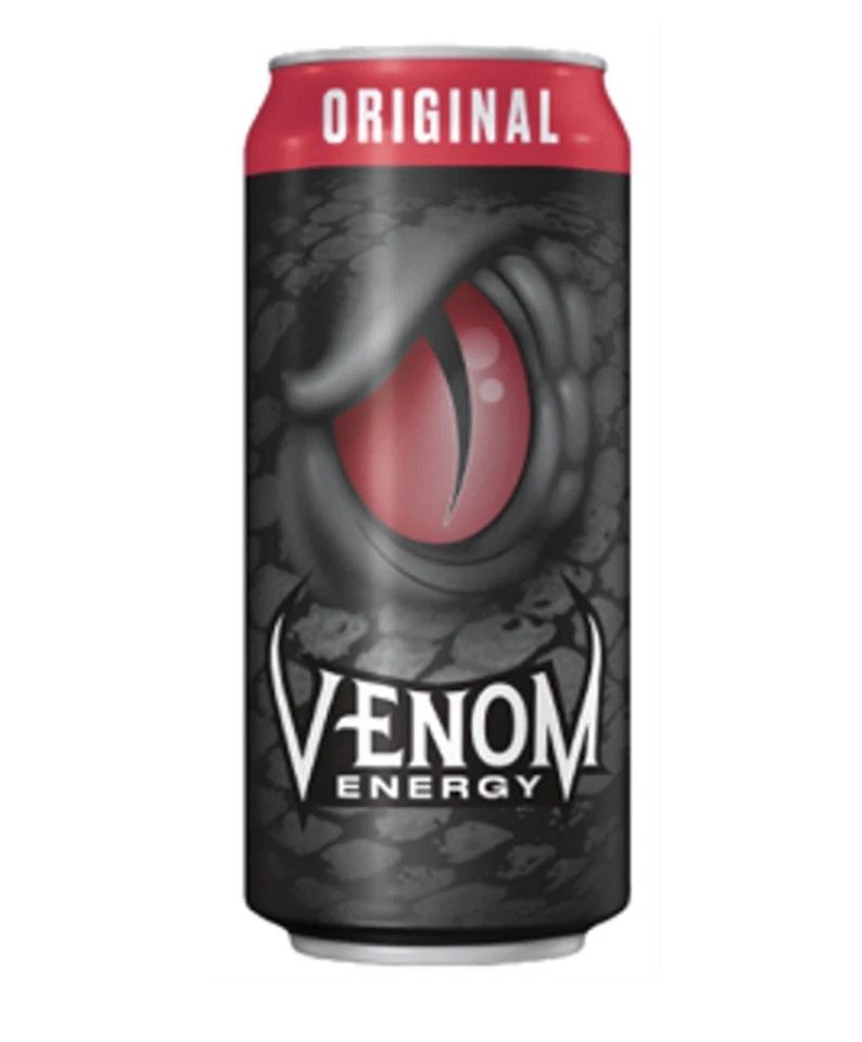 Venom Energy Drink Variety Mix – 4 Pack (Mango, Fruit Punch, Black Cherry/Mamba) – 16 fl oz Cans