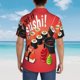 thumbnail image 4 of Balery Sushi Camisas hawaianas de manga corta para hombre, camisas playeras de corte holgado, camisas de vacaciones con botones,Small, 4 of 7