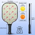 thumbnail image 4 of Pickleball Paddles Set,Pioneer Flower Floral Print Pattern Fiberglass Surface Pickleball Racket Set with 2 Indoor Outdoor Pickleball Balls and Pickleball Bag,Pickle-ball Equipment, 4 of 6