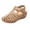 Beige, variant on Aimik Soft Leather Closed Toe Sandals Vintage Anti-Slip Summer Beach Outdoor Travel Shoes for Women