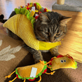 thumbnail image 4 of Hamburger Outfit For Cats & Dogs Funny Cute Scary Halloween Cosplay Hat Shirt YingMart Pet Costume (Yellow, XL), 4 of 9