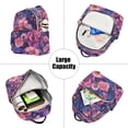 thumbnail image 5 of FORMRS Mini Backpack Purse for Women Travel Daypack Casual Shoulder Bag, Vibrant Art Flowers, 5 of 7