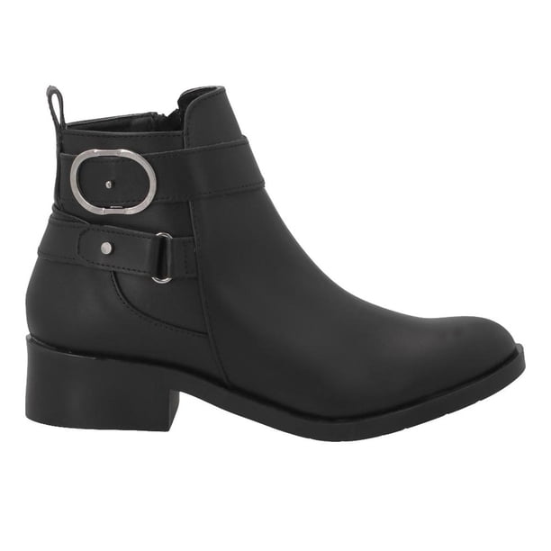 Botines REAL JUNGLE Mujer Tacon Bajo Casuales negro 23.5