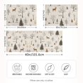 thumbnail image 2 of Yayeee Pillowcase Standard Size Set of 2 Satin Wrinkle Resistant Pillow Case, Beige Christmas Forest, 2 of 8
