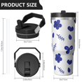 thumbnail image 4 of Floral 30oz Handheld Travel Tumbler with Handle – Double Wall Stainless Steel Insulated Cup, Flip Straw Lid, Leak-Proof & BPA-Free, Durable Hot & Cold Drink Mug,Thanksgiving, Xmas, Spring ,Flower, 4 of 6