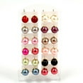 thumbnail image 7 of Yesbay 12 Pairs Elegant Earrings Round Faux Pearl Jewelry Women Party Ear Studs Set-Multicolor, 7 of 7