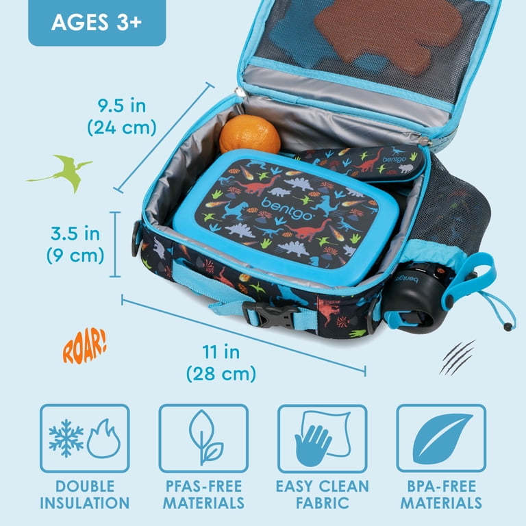 Bentgo Kids Lunch Bag - Double-Insulated, Water-Resistant Dinosaur