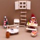 thumbnail image 4 of Casa de muñecas de Navidad en miniatura XUQIANG Hada de Dientes madera elfo encantado decoración de jardín, 4 of 5