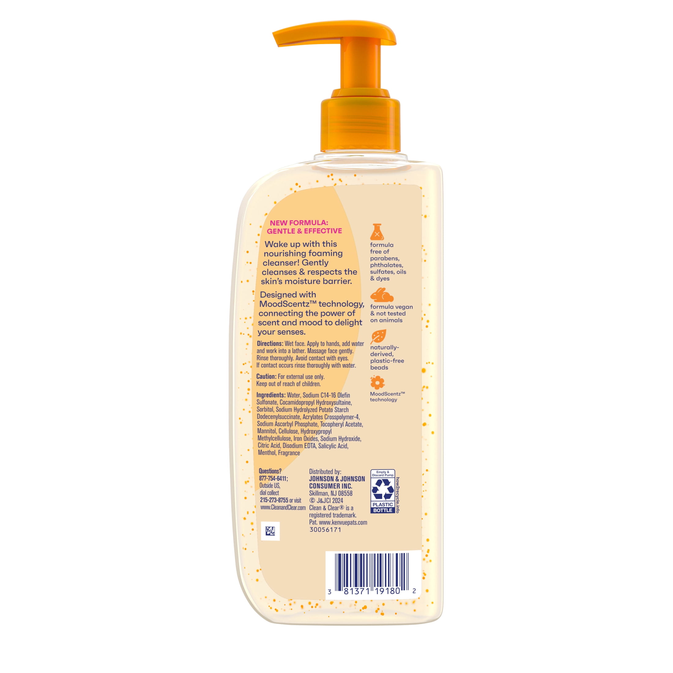 (3 pack) Clean & Clear Morning Burst Vitamin C Face Wash, 12 fl. oz